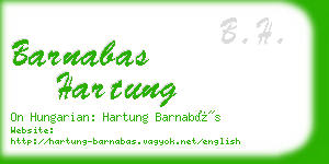 barnabas hartung business card